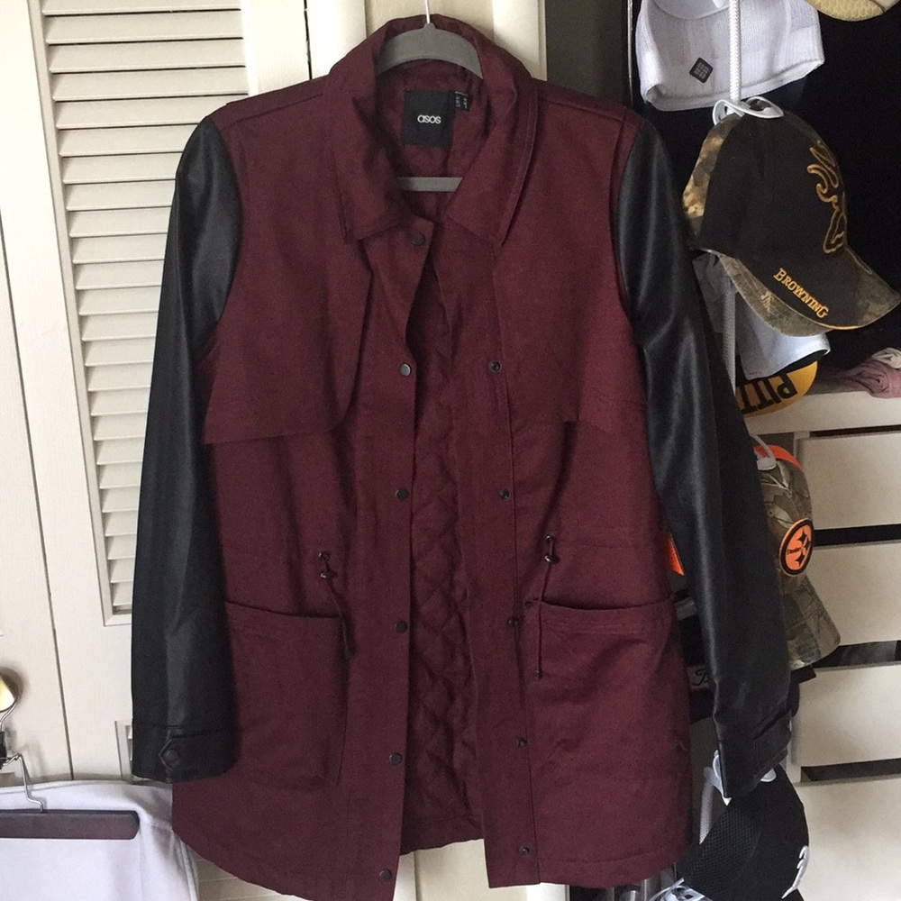 ASOS heavy trench coat jacket